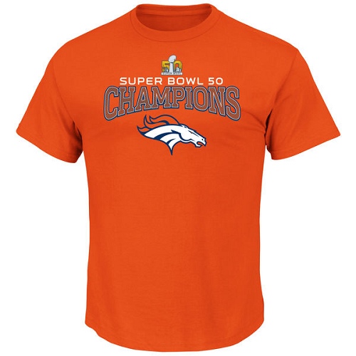 NFL Denver Broncos Majestic Super Bowl 50 Champions Choice VIII T-Shirt - Orange